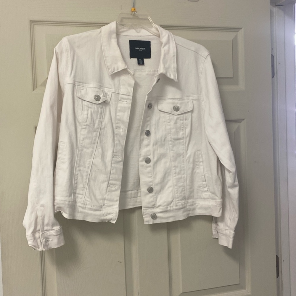 Nine West 2x White jean jacket
